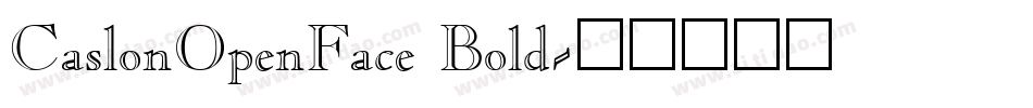 CaslonOpenFace Bold字体转换